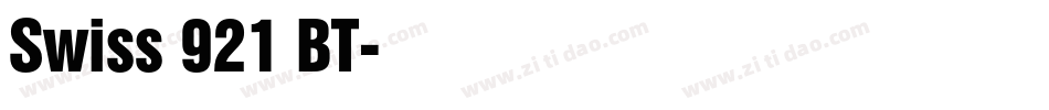 Swiss 921 BT字体转换